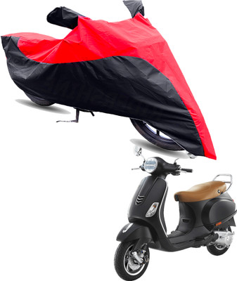 Motodreka Two Wheeler Cover for Piaggio(Vespa VXL, Red, Black)