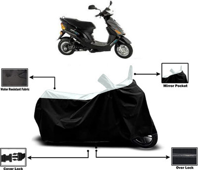 Amexride Two Wheeler Cover for Hero Electric(Electric Zippy, White)