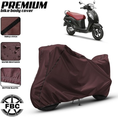 OliverX Waterproof Two Wheeler Cover for Suzuki(Access 125, Maroon)