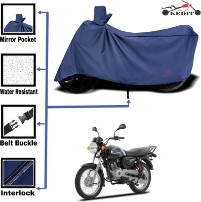 KEDIT Two Wheeler Cover for Bajaj(CT 100, Blue)