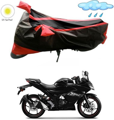 Genipap Two Wheeler Cover for Suzuki(Gixxer SF, Red, Black)