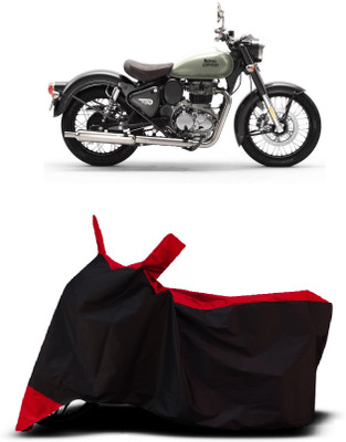VESMEI Two Wheeler Cover for Royal Enfield(Classic 350 Signals, Red)