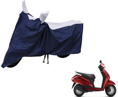 Auto Hub Two Wheeler Cover for Honda(Activa 125, Blue, Silver)