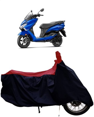 KEDIT Two Wheeler Cover for Suzuki(Burgman Electric, Red, Black)