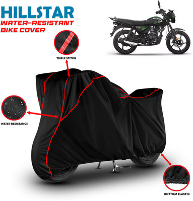 HILLSTAR Waterproof Two Wheeler Cover for Bajaj(CT 125X, Black, Red)