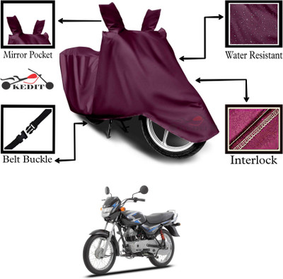 KEDIT Two Wheeler Cover for Universal For Bike(CT100, Maroon)