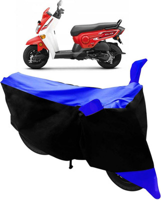 MWBB Waterproof Two Wheeler Cover for Hero(Duet, Black, Blue)
