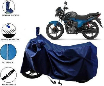 MMSSTAR Waterproof Two Wheeler Cover for Hero(Glamour FI, Blue)