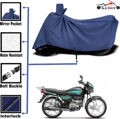 AASHTIK MART Two Wheeler Cover for Hero(Blue)