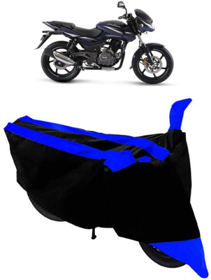 Varnwal E Commerce Waterproof Two Wheeler Cover for Bajaj(Pulsar 180 DTS-i, Blue, Black)
