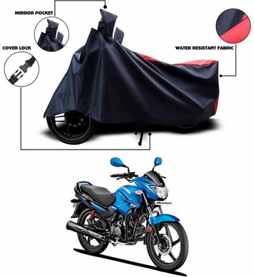 DeepShakshi AUTOMOTIVE Two Wheeler Cover for Hero(Glamour Programmed FI, Red, Black)