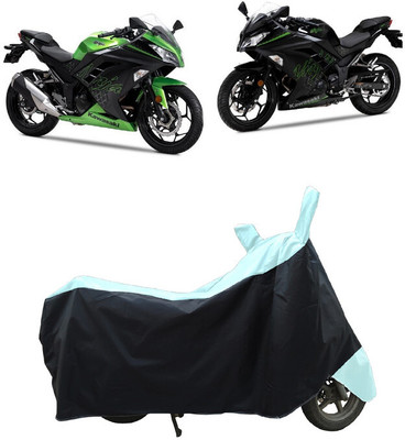 Coxtor Waterproof Two Wheeler Cover for Kawasaki(Ninja 300 BS6, White)
