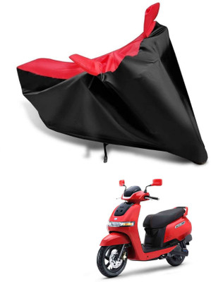 KEDIT Two Wheeler Cover for TVS(iQube Electric, Red, Black)