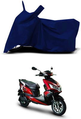 VESMEI Two Wheeler Cover for Kinetic(Luna, Blue)