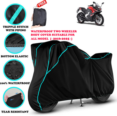 AutoGalaxy Waterproof Two Wheeler Cover for Bajaj(Pulsar RS200 BS6, Black)