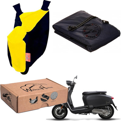 WolkomHome Waterproof Two Wheeler Cover for Lambretta(V125, Yellow, Blue)