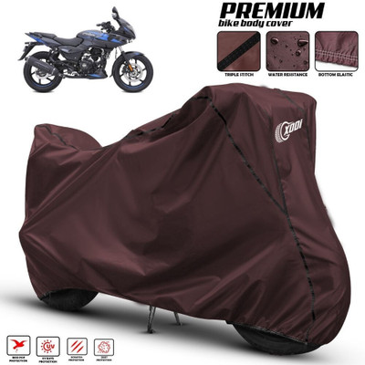 AutoGalaxy Two Wheeler Cover for Bajaj(Pulsar 220 DTS-i, Maroon, Black)