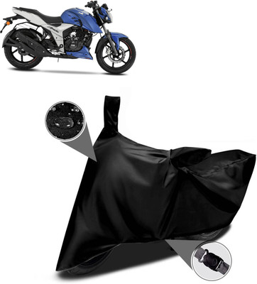 CODOKI Waterproof Two Wheeler Cover for TVS(Apache RTR 160 4V, Black)