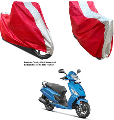 AutoGalaxy Waterproof Two Wheeler Cover for Hero(Dash, Silver, Red)