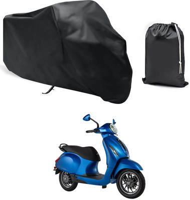 CODOKI Waterproof Two Wheeler Cover for Bajaj(Chetak, Black)