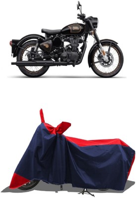 SUGASHRI Waterproof Two Wheeler Cover for Royal Enfield(Classic 500, Red, Blue)