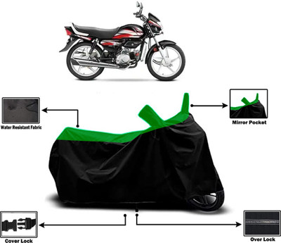 Amexride Two Wheeler Cover for Hero(HF Deluxe BS6, Green)