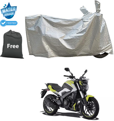 PAGORA Waterproof Two Wheeler Cover for Bajaj(Dominar, Silver)