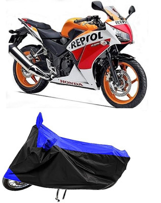 GROFATIK Two Wheeler Cover for Honda(CBR 250R, Blue, Black)