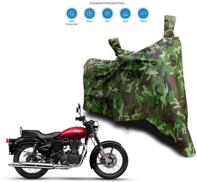 Aamaya Store Waterproof Two Wheeler Cover for Royal Enfield(Bullet 350 Twinspark, Green)