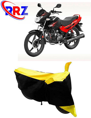 RRZ Waterproof Two Wheeler Cover for Hero(Glamour Programmed FI, Black, Yellow)