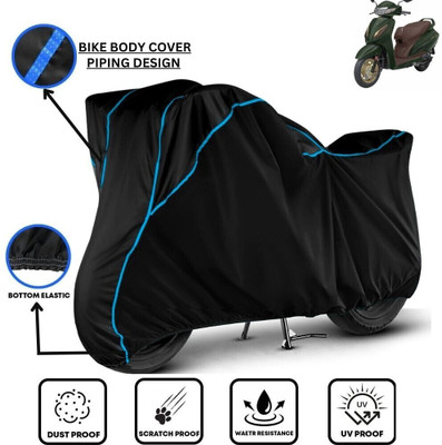 LE PRA Waterproof Two Wheeler Cover for Honda(Aviator, Black, Blue)