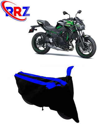RRZ Waterproof Two Wheeler Cover for Kawasaki(Z650, Black, Blue)