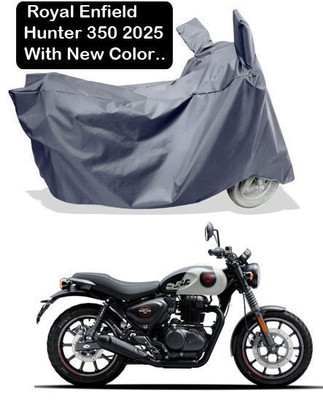 Amexride Two Wheeler Cover for Royal Enfield(Hunter 350, Grey)