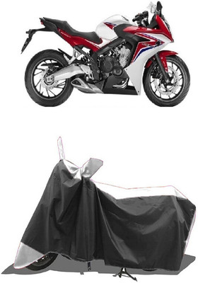 SUGASHRI Waterproof Two Wheeler Cover for Honda(CBR 650F, White, Black)