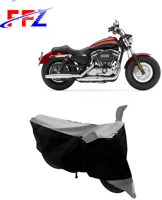 FFZ Waterproof Two Wheeler Cover for Harley Davidson(1200 Custom, Black, Grey)