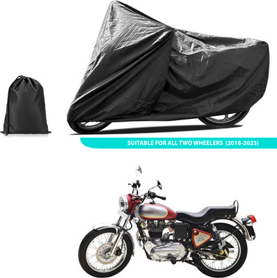 CODOKI Two Wheeler Cover for Royal Enfield(Electra 5S, Black)