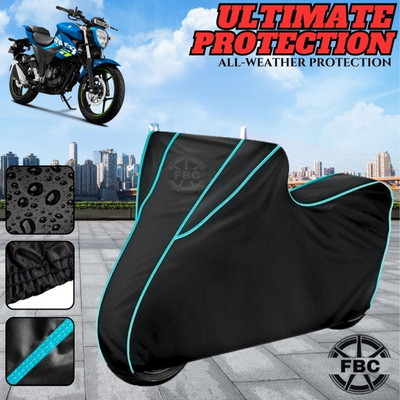 AutoGalaxy Waterproof Two Wheeler Cover for Suzuki(Gixxer, Black)