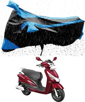 WXR Waterproof Two Wheeler Cover for Hero(Destini 125, Black, Blue)