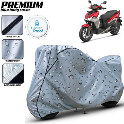 kerwa Waterproof Two Wheeler Cover for Hero Electric(Silver, Black)