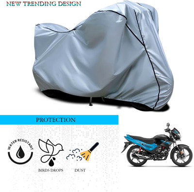 GOSHIV-car and bike accessories Waterproof Two Wheeler Cover for Hero(Glamour, Silver)