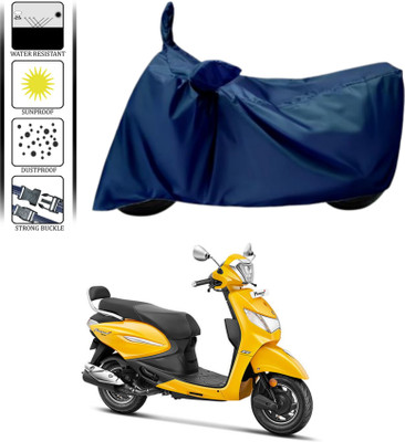 WMIZEXA Waterproof Two Wheeler Cover for Hero(Pleasure+ 110, Blue)