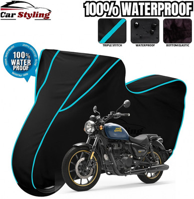 Car Styling Waterproof Two Wheeler Cover for Royal Enfield(Meteor 350, Multicolor)