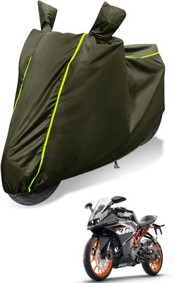 Auto Hub Waterproof Two Wheeler Cover for KTM(RC 390, Green)