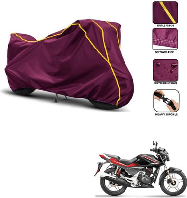 Car Life Two Wheeler Cover for Honda(CBZ, Maroon, Yellow)
