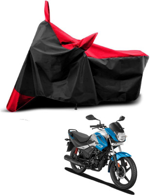 KEDIT Two Wheeler Cover for Hero(Passion Pro, Red, Black)