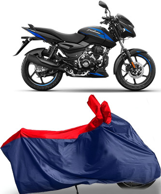 Auto World Waterproof Two Wheeler Cover for Bajaj(Pulsar 125, Blue, Red)