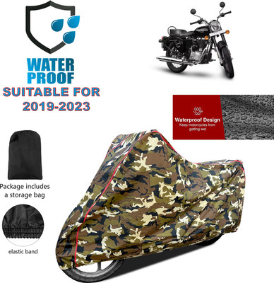 PAGORA Waterproof Two Wheeler Cover for Royal Enfield(Bullet 350 New BS6, Yellow)
