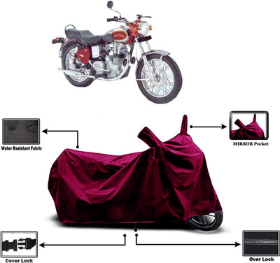 Amexride Two Wheeler Cover for Royal Enfield(Machismo 500, Maroon)