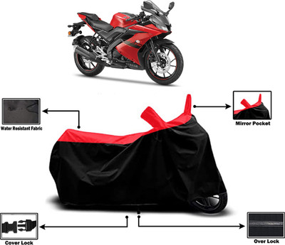 Amexride Two Wheeler Cover for Yamaha(YZF-R15 V3 New BS6, Red)