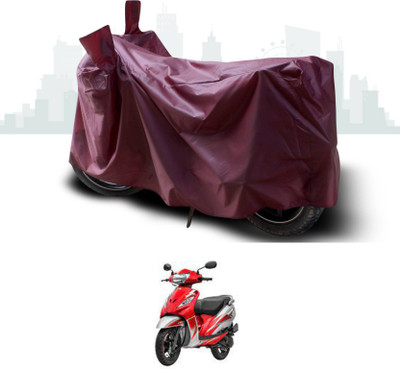 KEDIT Two Wheeler Cover for TVS(Wego, Maroon)